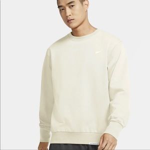 Nike Standard Issue Sweatshirt Mens Size XL Cream  Crew Neck Dri-fit